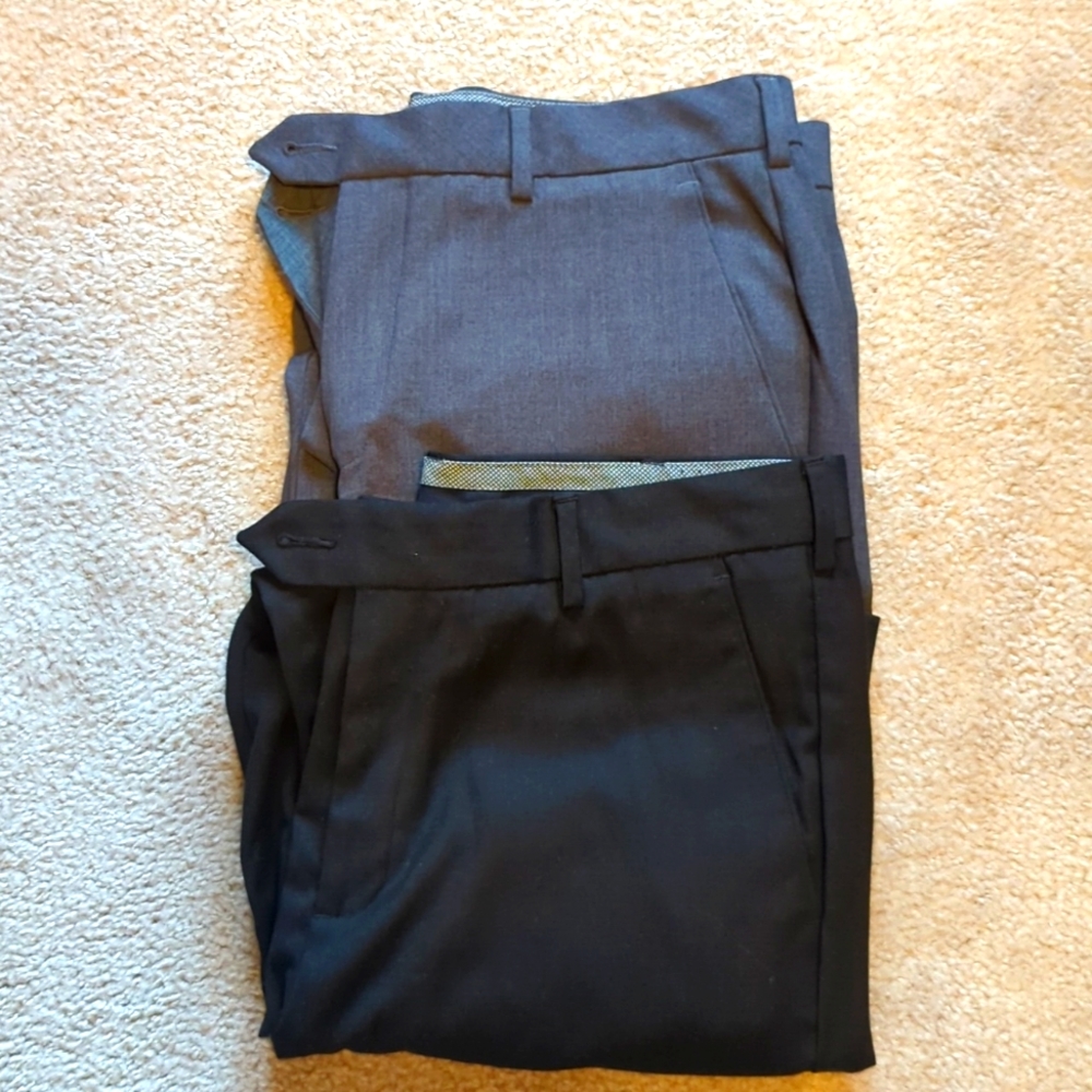 2 Pairs Croft & Barrow dress pants 34x30